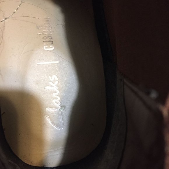 Clark Brown Rust Suede Ankle Booties Boots Shoe Size 6.5 Slip in on - Picture 10 of 10